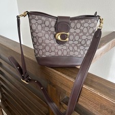 Coach Brown Logo Pattern Shoulder Bag