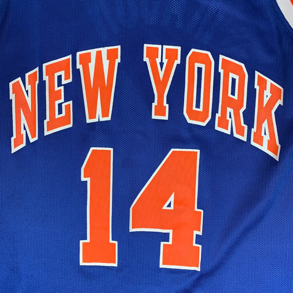 Champion Anthony Mason New York Knicks #14 Blue Jersey size 40 | eBay