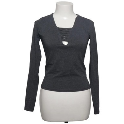 Gina Tricot, Top, Größe: S, Grau, Baumwolle/Elasthan/Polyester, Einfarbig #oRz