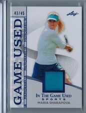 2025 LEAF IN THE GAME USED MARIA SHARAPOVA 43/45 BLUE MEMORABILIA JERSEY SHIRT