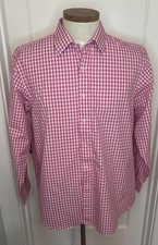 Polo Ralph Lauren Curham Long Sleeve Dress Shirt Size 18 34/35 Pink White Plaid
