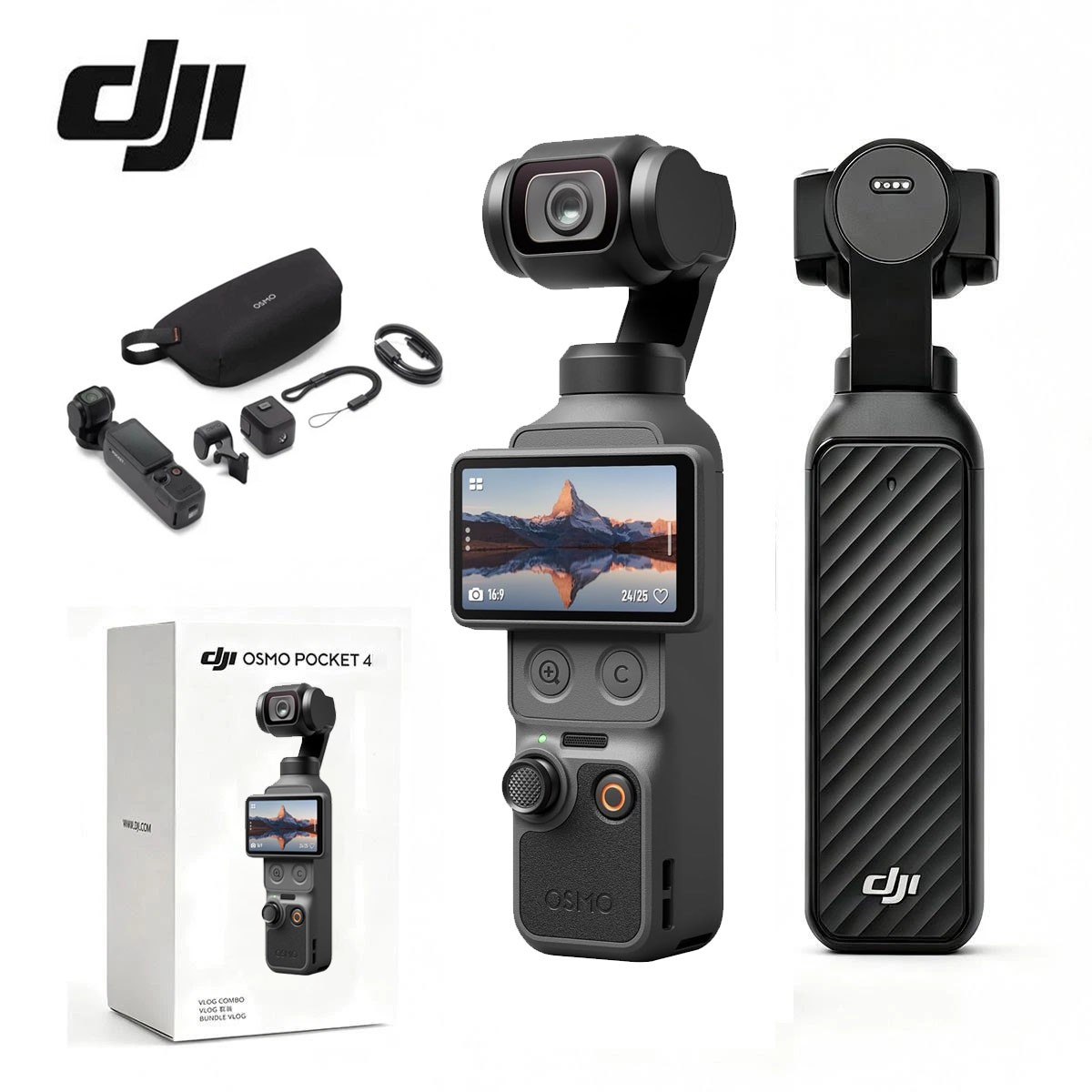 DJI Osmo Pocket Four Vlog Standard  Combo Handheld Stabilizer 107GB