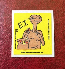 Vintage ET 80s Scratch And Sniff Sticker-Peanut butter￼ Read Item Description