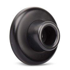 Concave Wall Door Bumper Stop Black   2-1/2  Outside Diameter Stainl