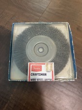Vintage Sears Craftsman 964824 6” Fine Wire Wheel Brush 1/2”-5/8” Arbor NOS