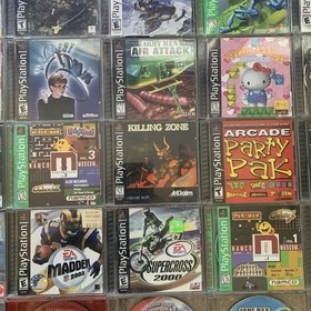 x84 PS1 Video Game Lot! Untested - Some Complete - Metal Gear Army Men NBA Qbert