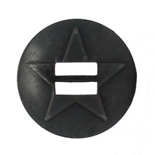 Slotted Star Concho Brass Black Platted 1" 1352-04 by Stecksstore