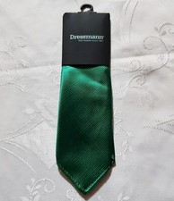 SCARF VINTAGE AUTHENTIC DRESSMANN SOLID GREEN SILK MENS 11" SQUARE POCKET SMALL