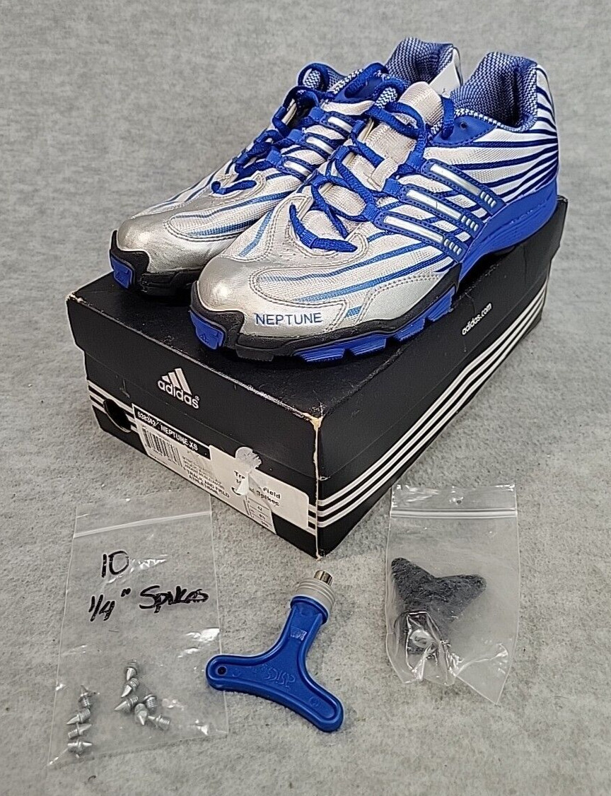 Adidas Neptune Track & Field Metal Spikes Shoes Men's Size 8.5 #538342 NIB