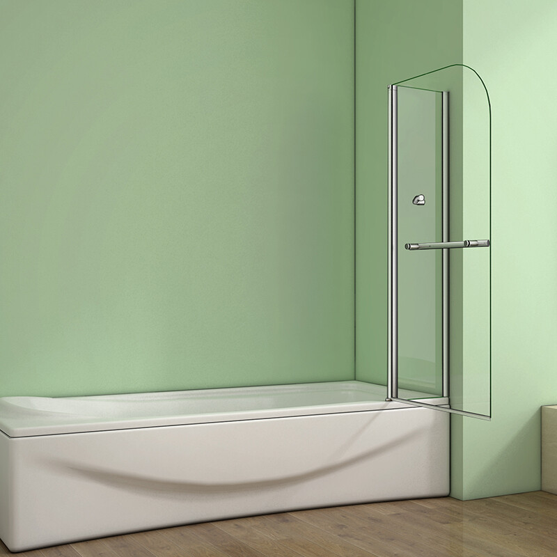 Aica 1000x1400mm 180?Pivot EasyClean Glass Over Bath Screen Double