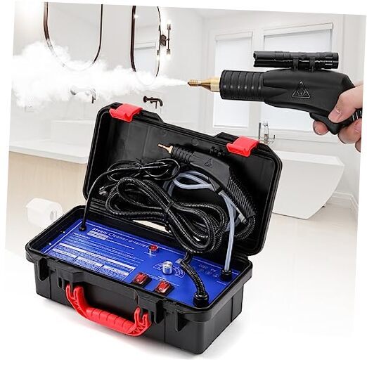 1700W Heavy Duty Blue Steam Cleaner for Grout Tile Deep Cleaning-image