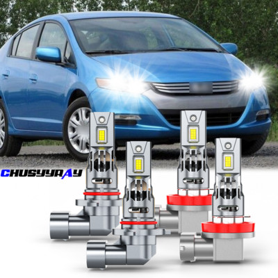 For Honda Insight 2010-2014 LED Combo Light s Hi+Low Beam Bulbs 6000K