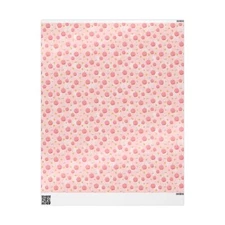 Pink With Pink Christmas Ball Print Wrapping Papers