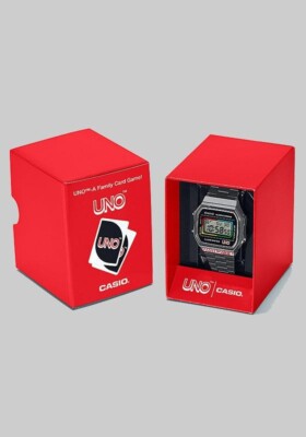 Casio Vintage x Mattel's UNO Limited Retro Style Watch A168WEUC-1A