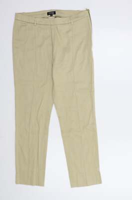 Elogy Damen Beige Baumwollmischung Hose Größe 12 L25 in