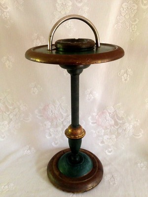 antique cigarette ashtray stand Vintage Mid Century Pedestal Metal Smoking Stand Ashtray Smokers Dispels  Ashes