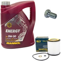 MotoröL ÖLfilter SH4032L 5W30 5 Liter + ÖLablassschraube FüR BMW 7Er 830I E65