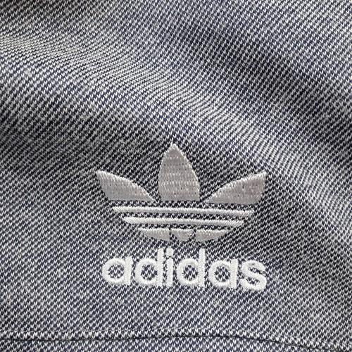 Adidas Mens Hoodie XL Grey Navy Jumper Sweatshirt Trefoil Firebird Originals SST - Picture 8 of 15