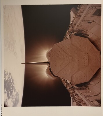 STS-5 View of Space Shuttle Columbia In Orbit. 