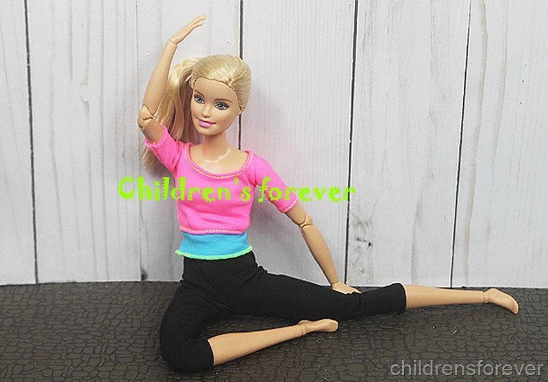 Mattel Barbie Made To Move Doll Yoga Sports Jointed Body Blonde Hair  Collectors