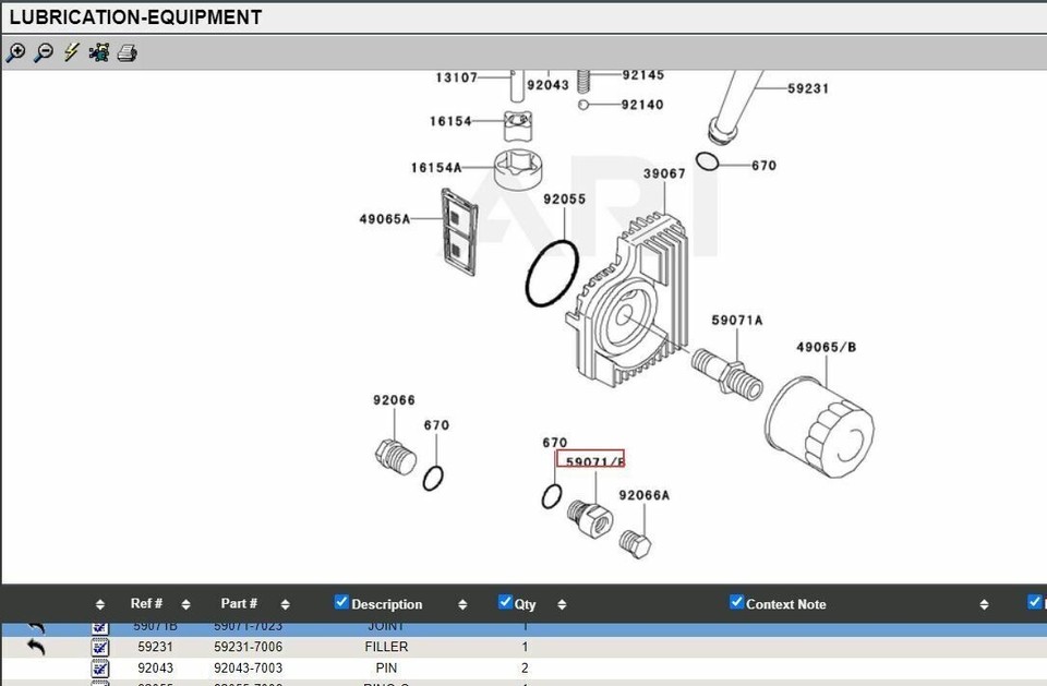 Genuine Kawasaki 590717023 Oil Drain Adaptor Plug FH721V FR600V FR651V