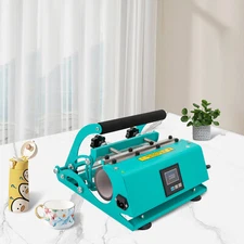 30OZ Blue Tumbler Heat Press Machine, Mug & Tumbler Heat Press Straight Tumble