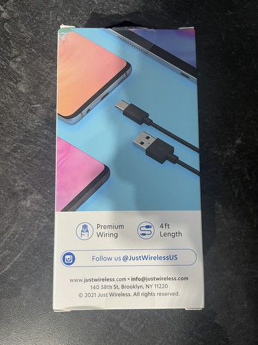 Just Wireless 4ft TPU Micro USB to USB-A Cable - Black - Picture 2 of 2