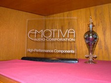 Emotva  Audio Etched Glass Sign W/base