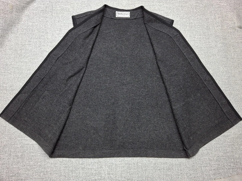 Chaleco SUÉTER LANA BURBERRY GILET Vintage Chaleco Gris Negro HOMBRE TALLA 5/S Foto 4 de 4