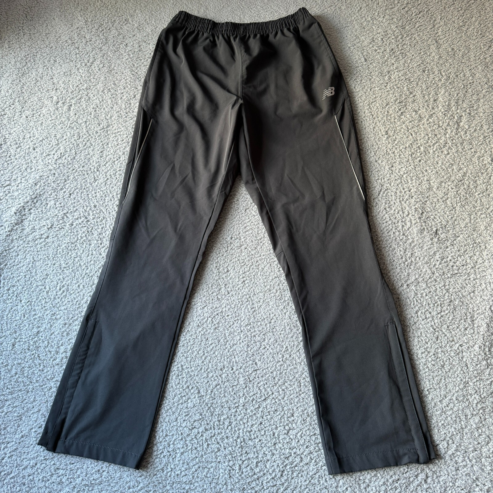 NEW New Balance Pants Mens Large Black Windbreaker Track Jogger Train Sports Gym