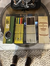 Two Sets Vintage  Fondue Forks Stainless Steel