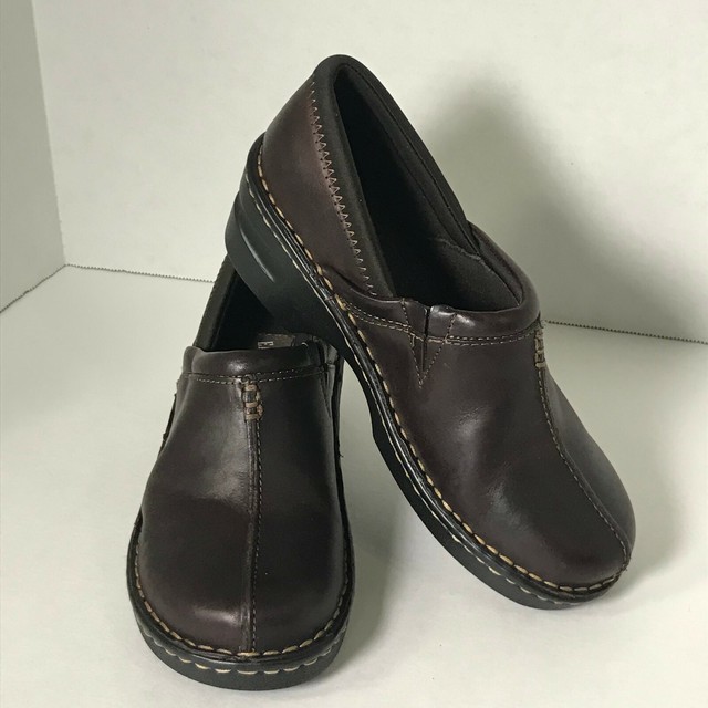 Eastland Women's Shoes Slip On Leather Clogs Kelsey 3334 Brown Size 6 M