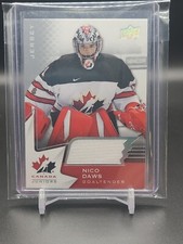 2020-21 UD Team Canada Juniors Jersey Nico Daws Team Canada 