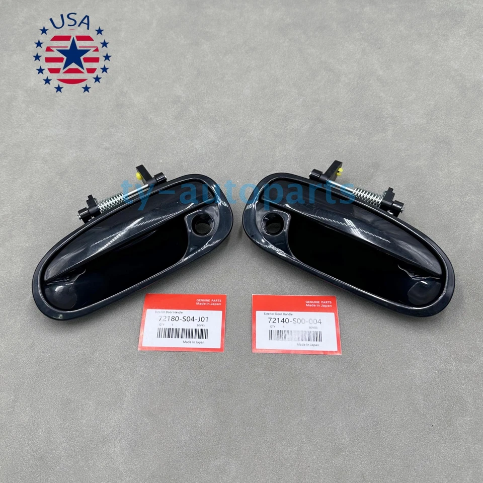 New Exterior Door Handle For 1996-2000 Honda Civic Set of 2 Front Primed Plastic Foto 2 de 4