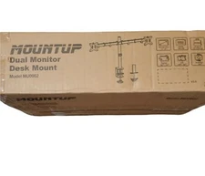MOUNTUP Dual Monitor Mount Height Adjustable Gas Spring Monitor Arm Desk Mount
