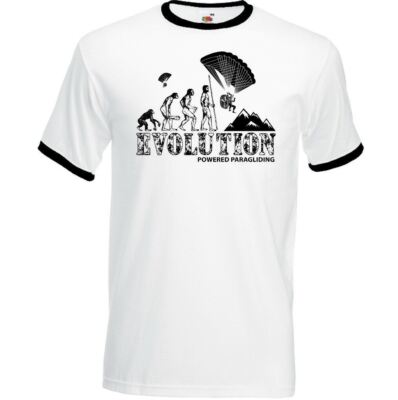 Powered Paragliding T-Shirt Evolution Herren Lustig Gleitschirm Paraglider Motor