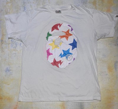 colorful bape shirt