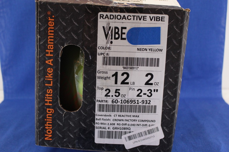 Hammer Radioactive Vibe bowling ball 12 LB new in box eBay