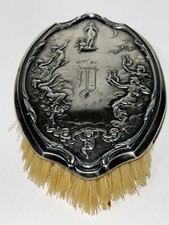 Art Nouveau Brush With Nymphs & Cherubs Brush Art Nouveau Silverplate Brush