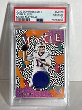 2022 Donruss Elite MOXIE MATERIAL JERSEY BILLS MAFIA JOSH ALLEN PSA 10 POP  1