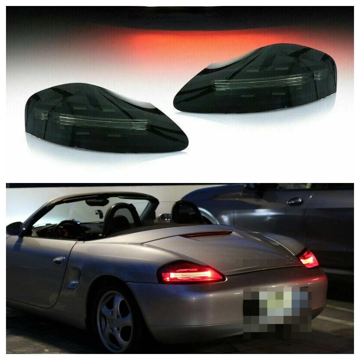 LED Tail Lights Porsche 986 Boxster 718 Style (Clear Center Bar) pair ...