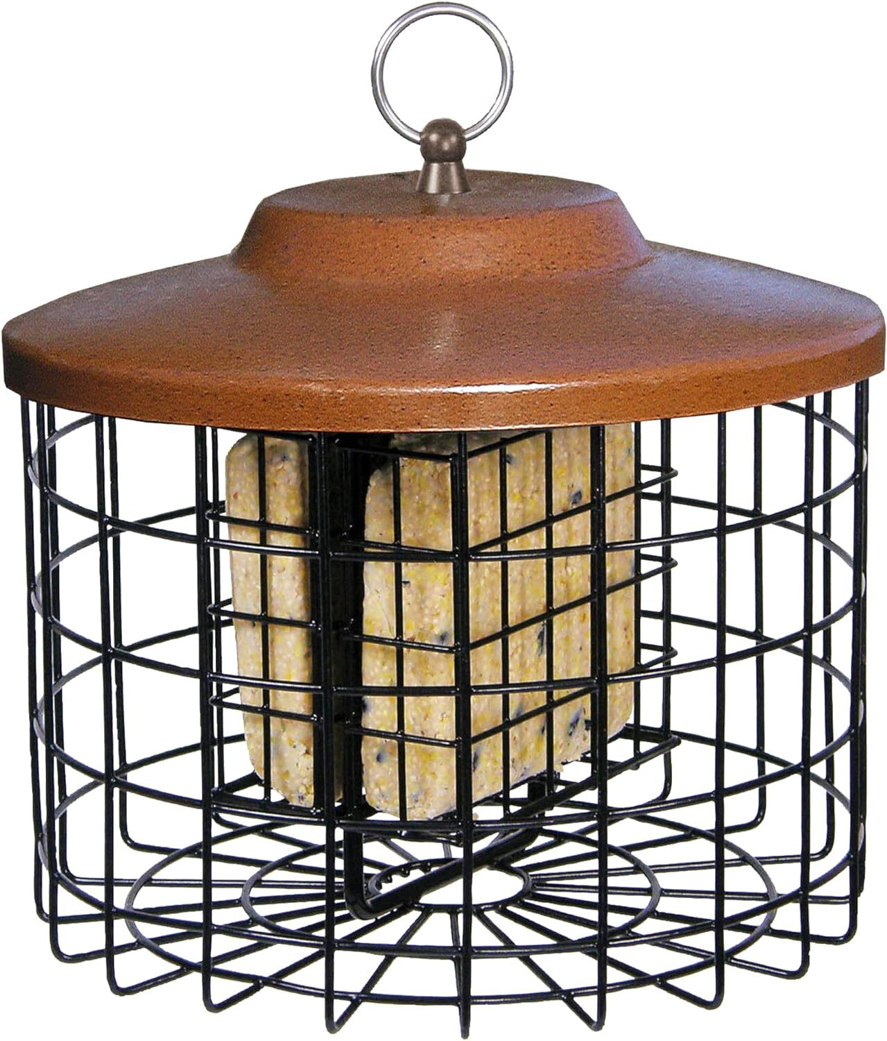 More Birds Squirrel-X Double Suet Feeder, Outdoor Wild Bird Black/Brown 