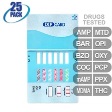 Mintegrity [25pk] 12-Panel Dip Card Urine Drug Test  #MI-WDOA-1124