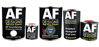 FÜR Ford A2 Nantucket Grey Metallic 3.7L Autolack SET 2K EP Grundierung Klarlack