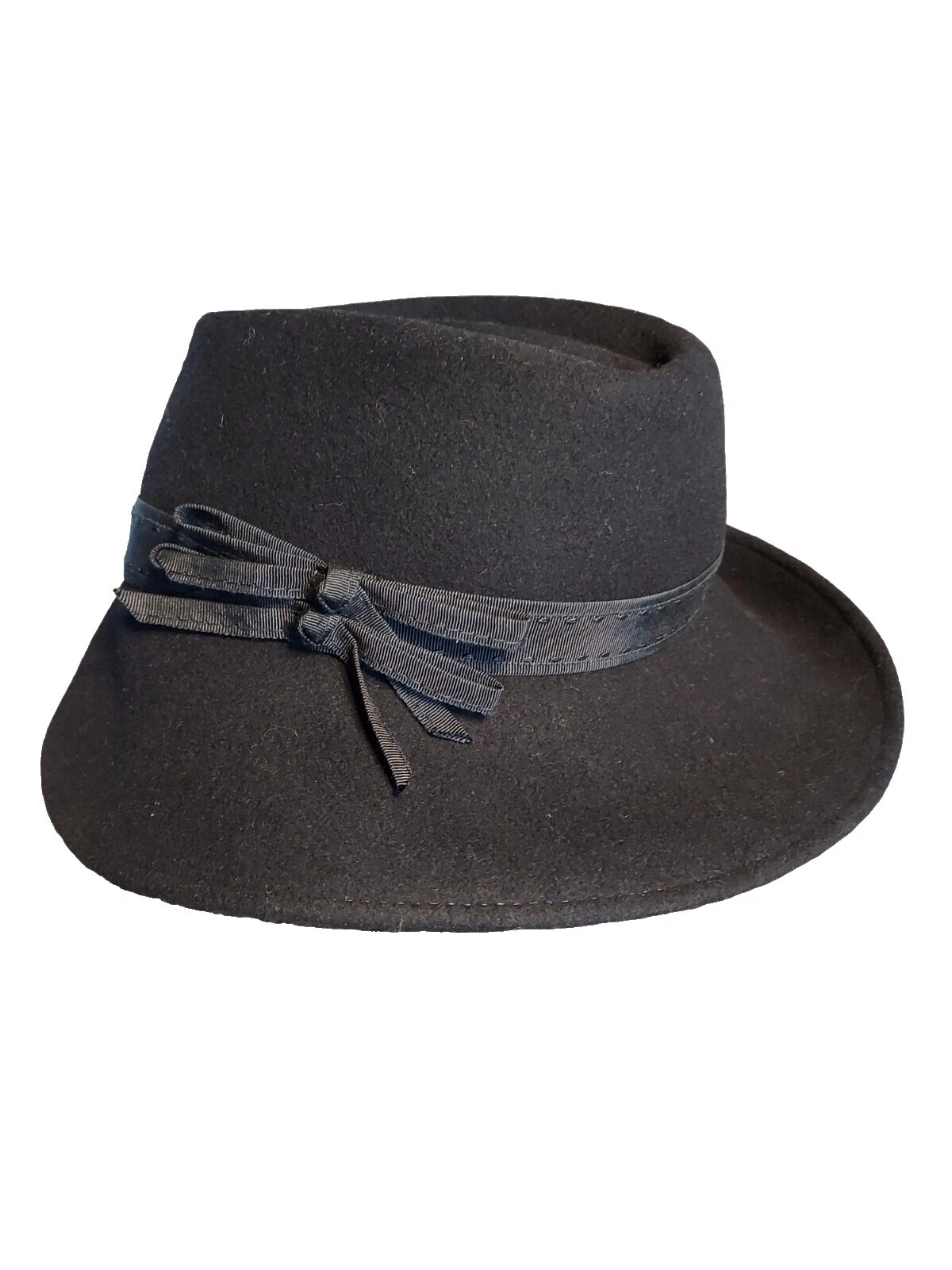 Casual Preto 100% lã Chapéus Vintage para mulheres