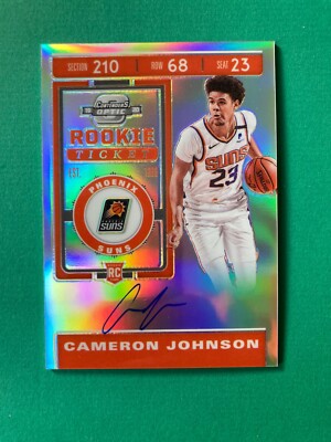 2019-20 Contenders Optic Rookie Ticket Auto Silver Prizm Cameron Johnson #120