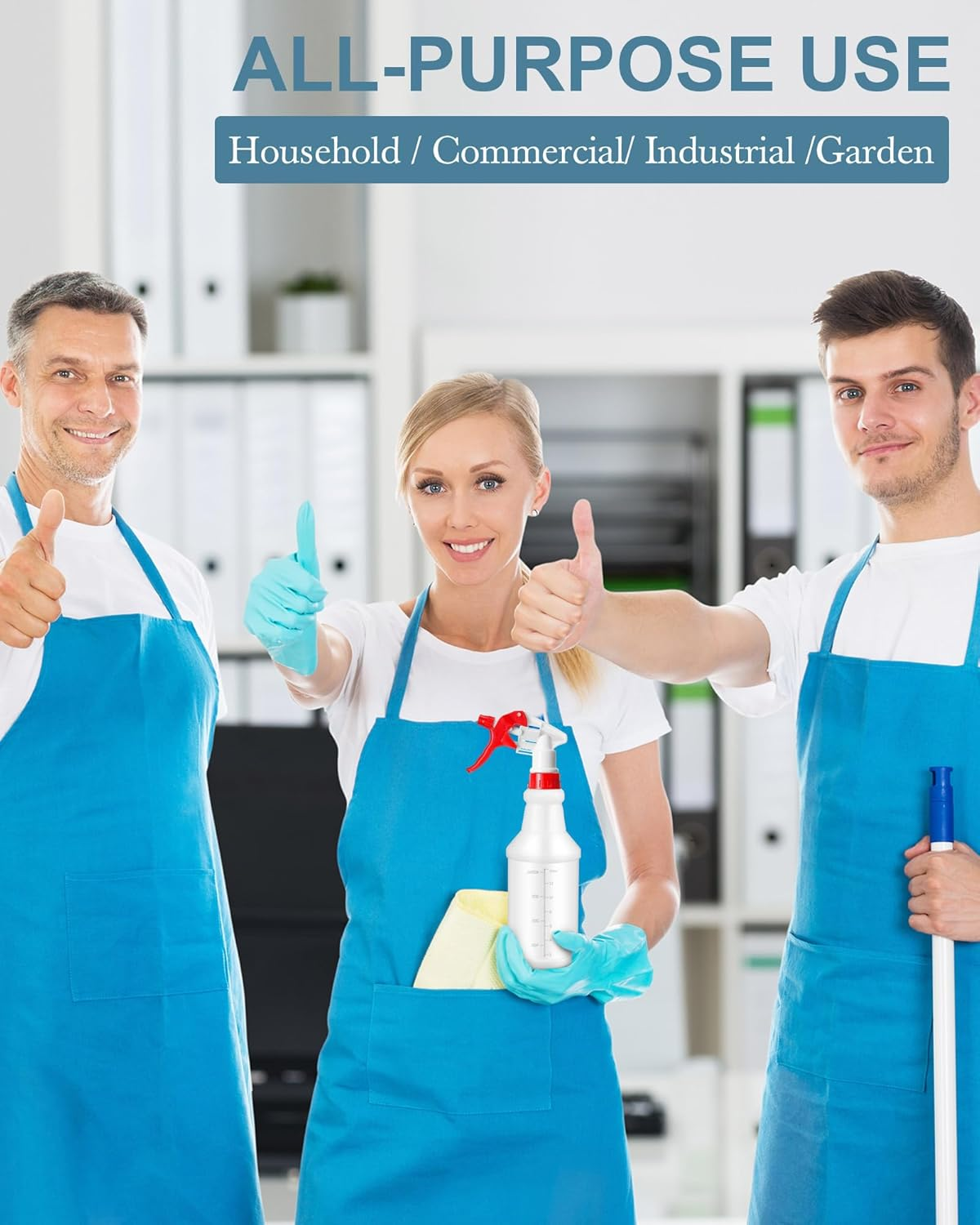 20 Pack 16 Oz Leak-Proof Empty Spray Bottles for Cleaning Refillable with Fine Mist Nozzle