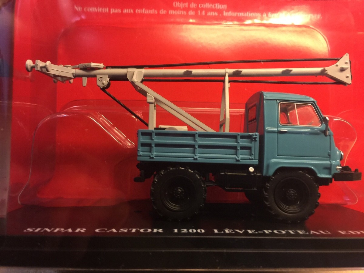 Camion Grue SINPAR CASTOR 1200 EDF - Modèle Réduit IXO 1/43 - Occasion - Marque Renault