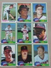 9-1981,78 Topps Baseball cards set L12#39  California Angels (See Total List)