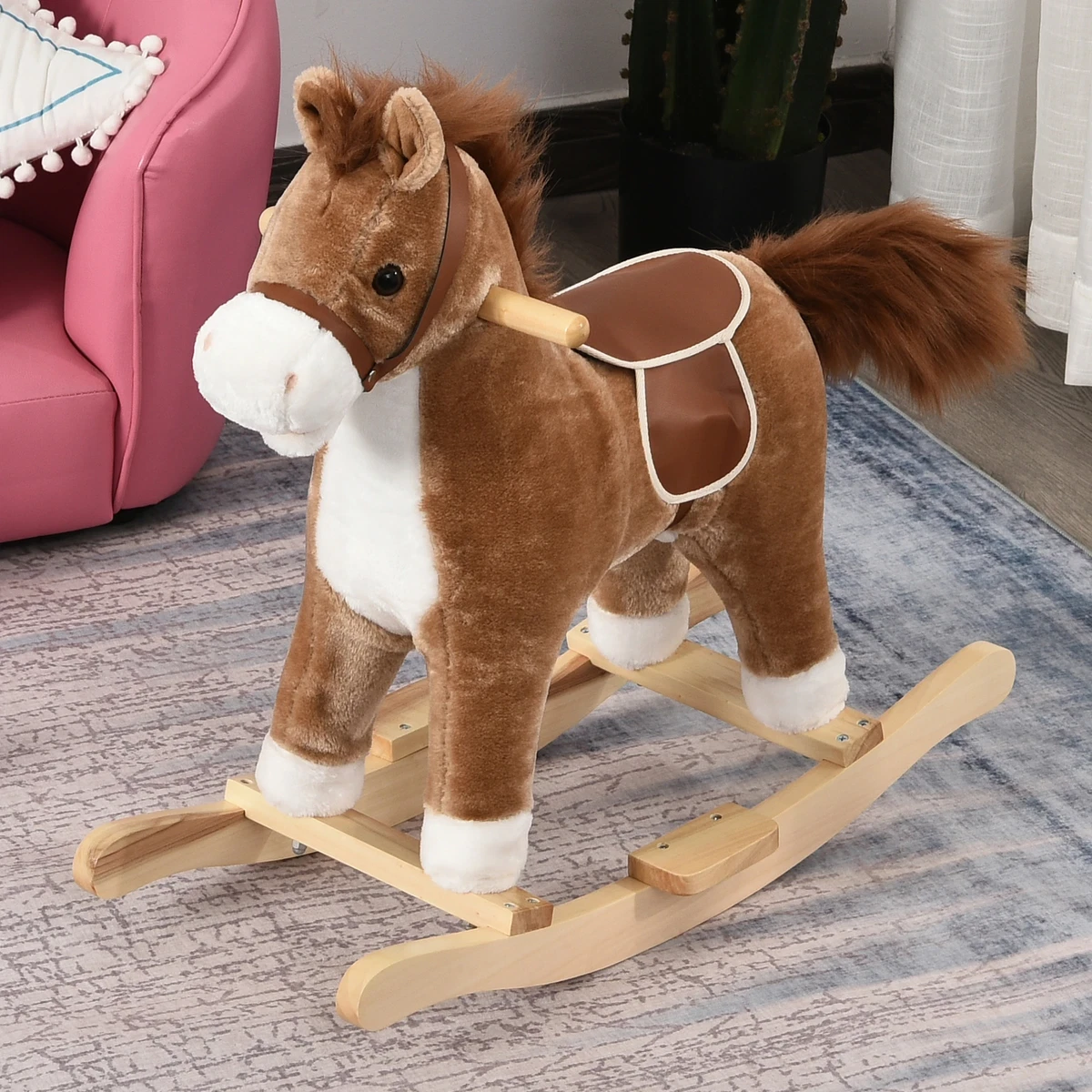 Moving rocking store horse